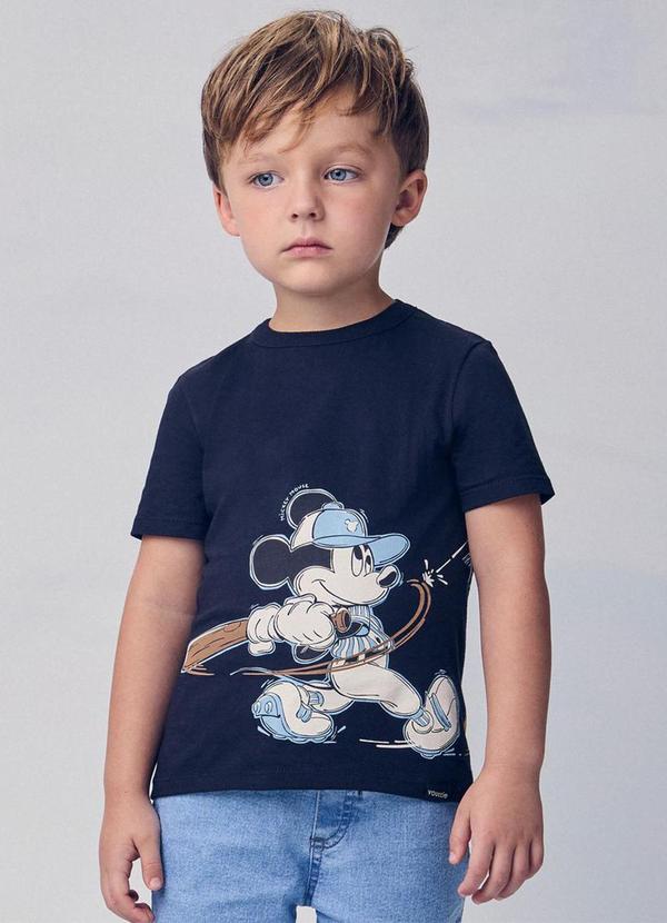 Vista 2 Camiseta do Mickey Beisebolista Preto Youccie Youccie