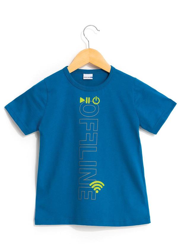 Vista 2 Camiseta em Malha Azul Multimarcas Multimarcas