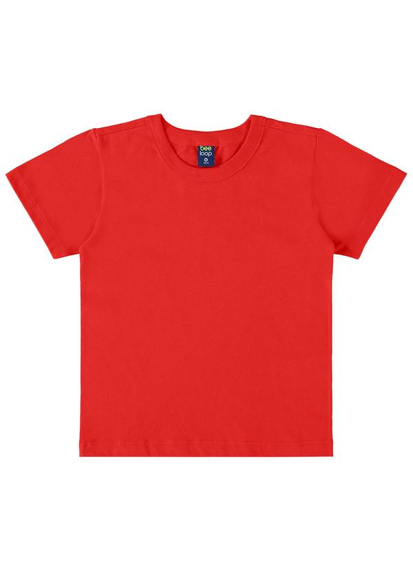 Camiseta em Meia Malha Menino Vermelho