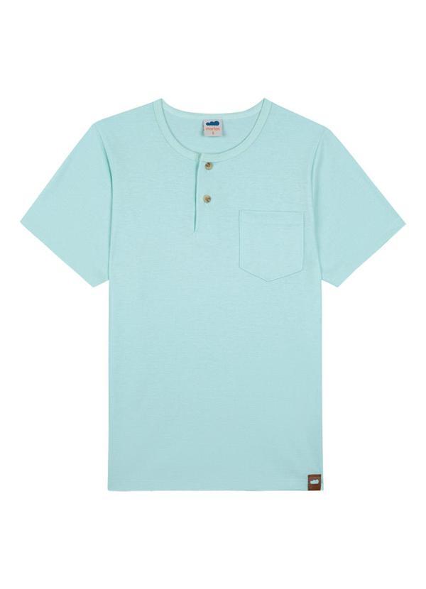 Vista 2 Camiseta em Meia Malha Penteada Verde Marlan Marlan
