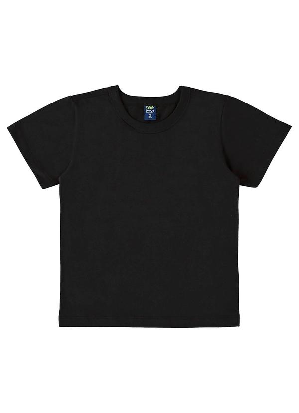 Vista 2 Camiseta em Meia Malha Preto