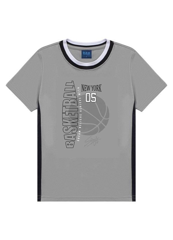 Camiseta Estampa Basketball New York 05 Cinza