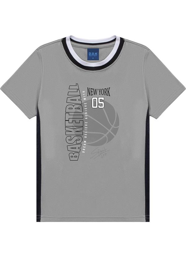 Camiseta Estampa Basketball New York 05 Cinza