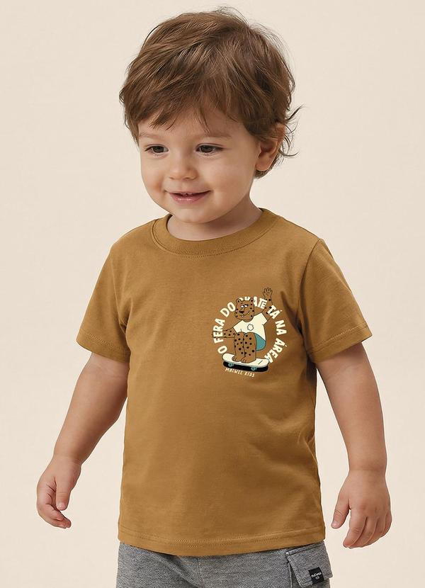 Camiseta Fera no Skate Caramelo