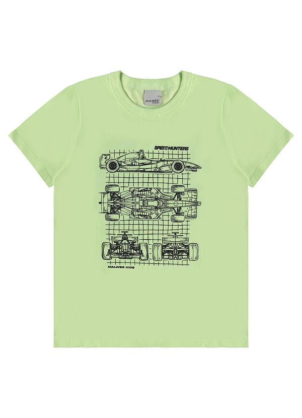Vista 2 Camiseta Fórmula 1 em Malha Verde Claro Malwee Kids Malwee Kids