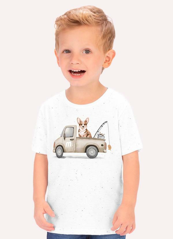 Vista 2 Camiseta Infantil Cachorrinho Milon Branco Milon