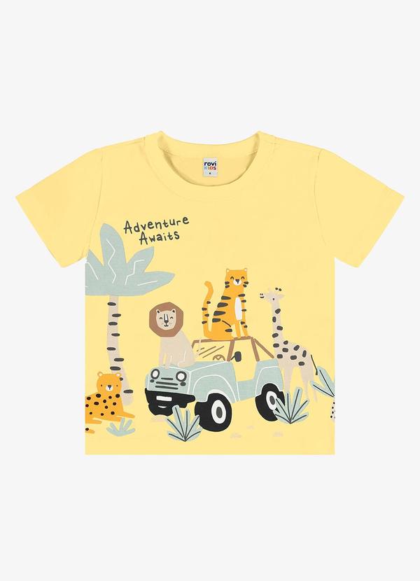 Camiseta Infantil com Estampa Amarelo