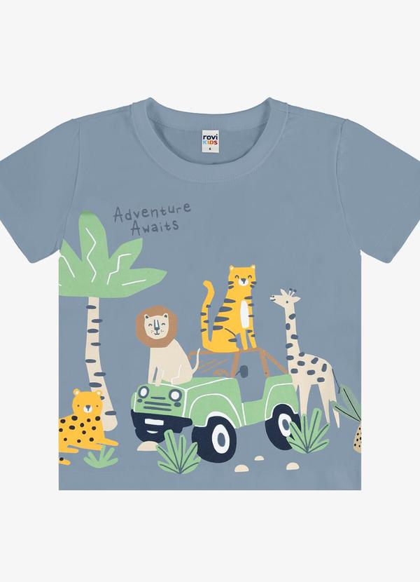 Camiseta Infantil com Estampa Azul