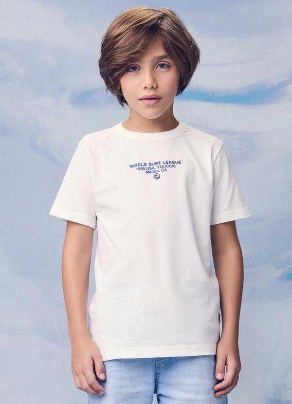 Vista 2 Camiseta Infantil com Estampa Frontal Branco Youccie Youccie