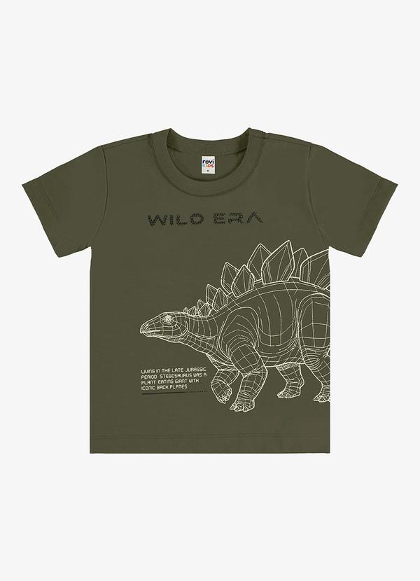 Camiseta Infantil com Estampa Verde