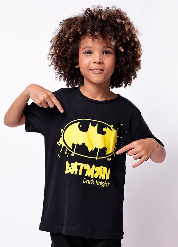 Camiseta Infantil Dc Comics Batman Preta