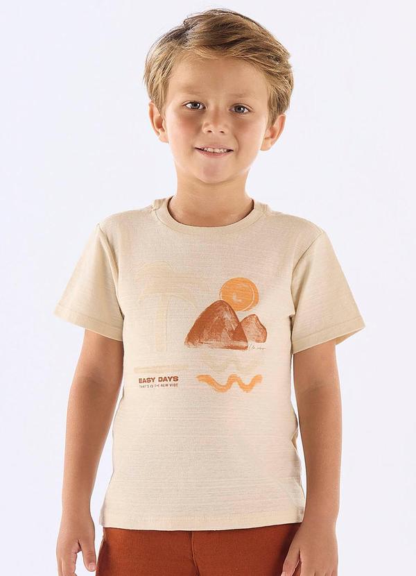 Vista 2 Camiseta Infantil em Algodão Flamê Up Baby Bege Up Baby