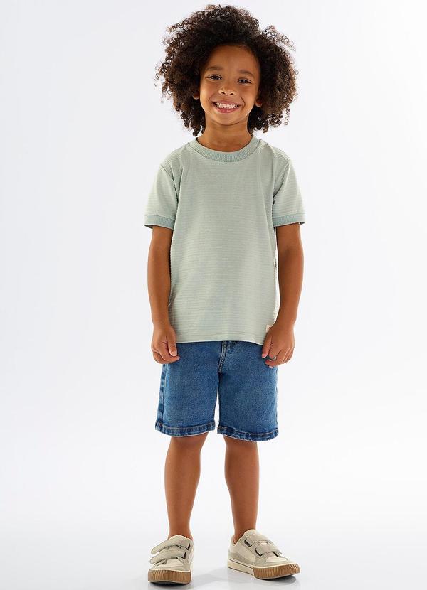 Vista 2 Camiseta Infantil em Malha Relevo Cinza Up Baby Up Baby