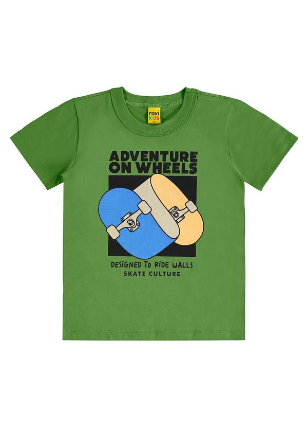 Vista 2 Camiseta Infantil em Meia Malha Verde Rovi Kids Rovi Kids