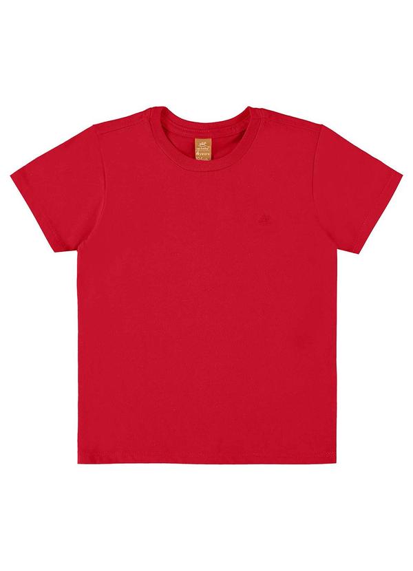 Camiseta Infantil em Meia Malha Vermelho