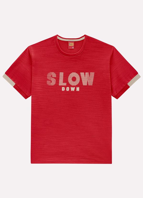 Camiseta Infantil em Piquet Flamê Vermelho