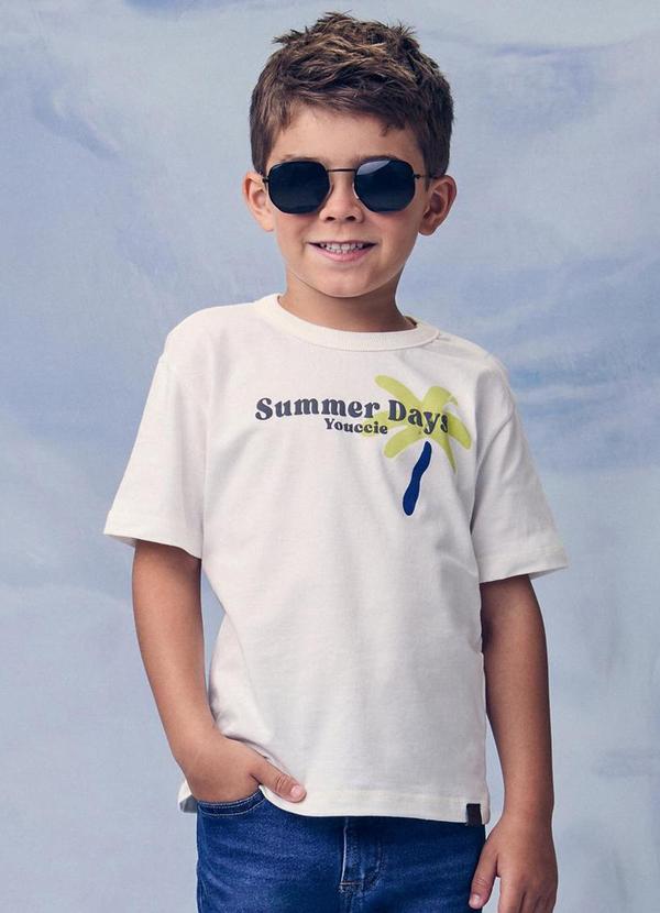 Camiseta Infantil Estampa Summer Days Branco