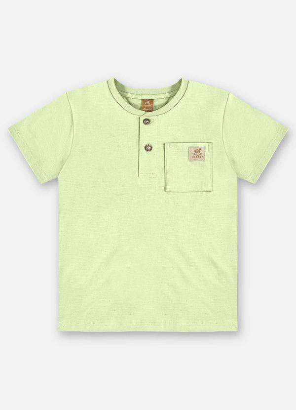 Camiseta Infantil Malha Linho Verde
