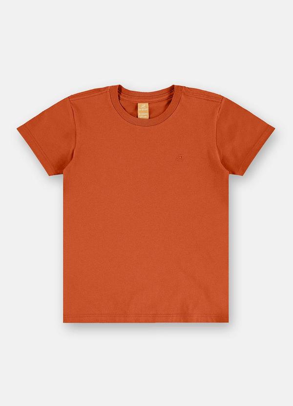 Camiseta Infantil Masc Algodão Marrom