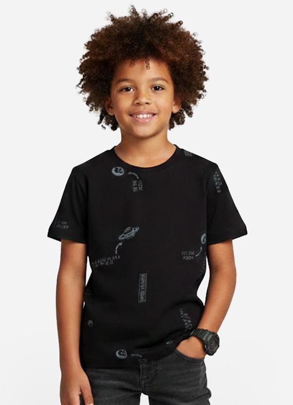 Vista 2 Camiseta Infantil Masculina Animais Preto INFINITA COR INFINITA COR