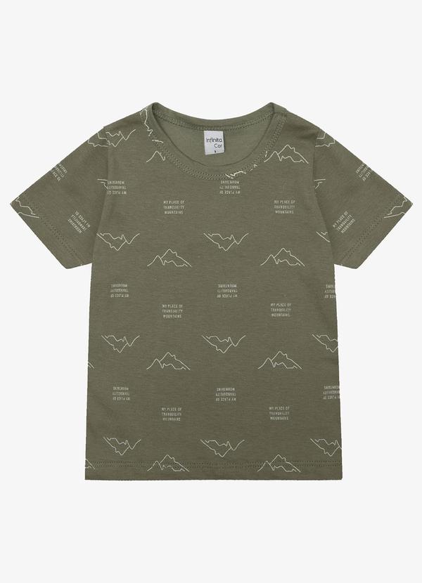 Camiseta Infantil Masculina Animais Verde