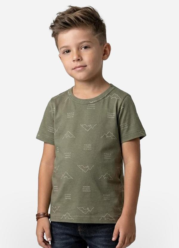 Camiseta Infantil Masculina Animais Verde