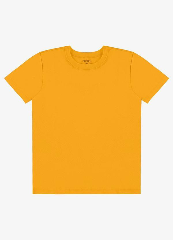 Vista 2 Camiseta Infantil Masculina Básica Amarelo Rovi Kids Rovi Kids
