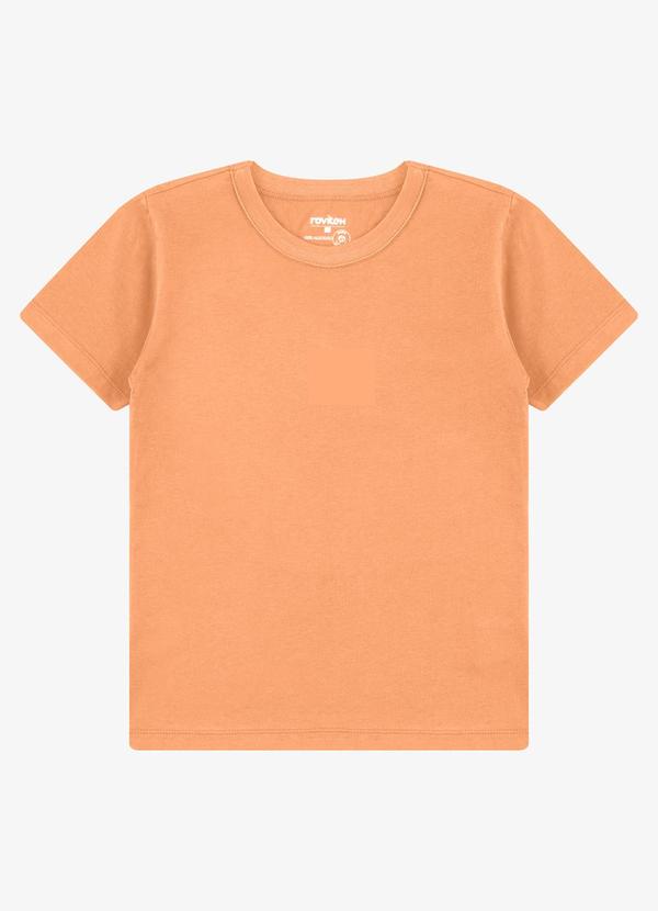 Vista 2 Camiseta Infantil Masculina Básica Laranja Rovi Kids Rovi Kids
