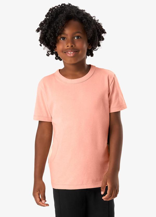Camiseta Infantil Masculina Básica Rosa