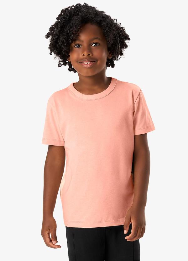 Camiseta Infantil Masculina Básica Rosa