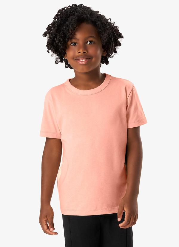 Camiseta Infantil Masculina Básica Rosa