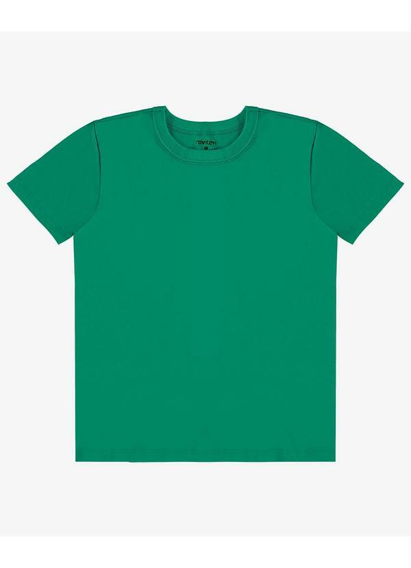 Vista 2 Camiseta Infantil Masculina Básica Verde Rovi Kids Rovi Kids