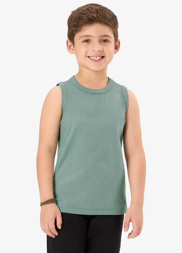 Camiseta Infantil Masculina Básica Verde