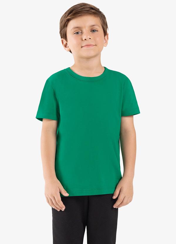 Camiseta Infantil Masculina Básica Verde