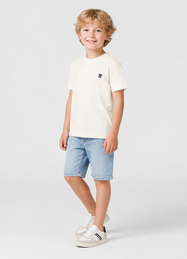 Camiseta Infantil Masculina Bege