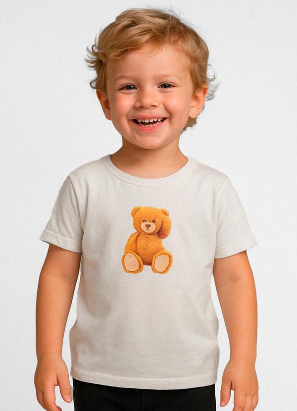 Vista 2 Camiseta Infantil Masculina Bege Trick Nick Trick Nick