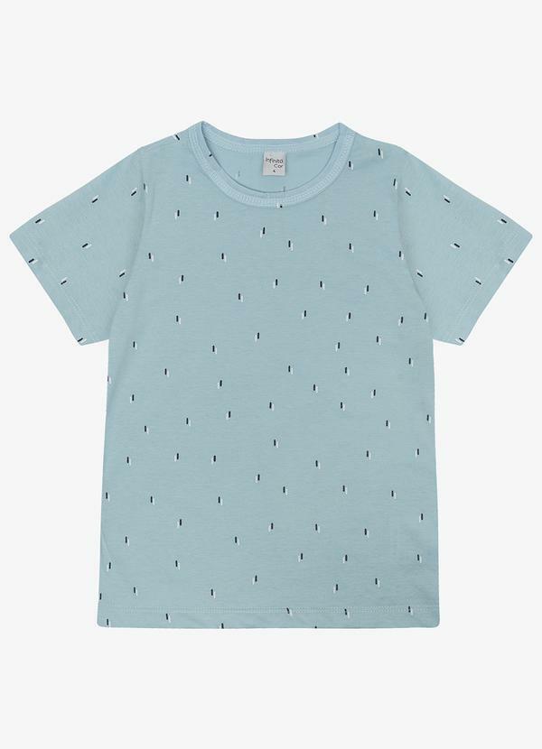 Camiseta Infantil Masculina Coqueiros Azul