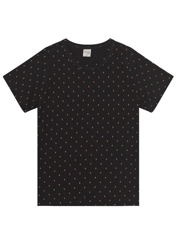 Camiseta Infantil Masculina Coqueiros Preto