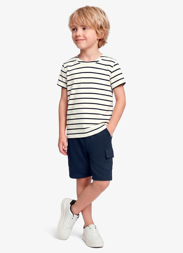 Camiseta Infantil Masculina em Cotton Azul