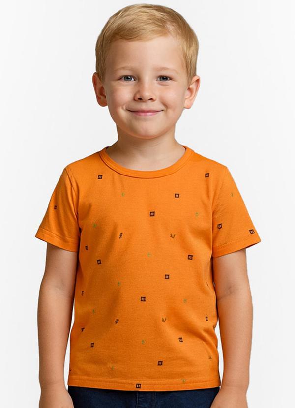 Camiseta Infantil Masculina Laranja