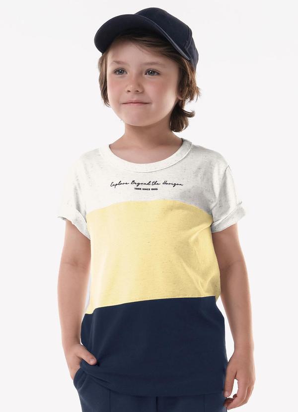 Camiseta Infantil Masculina Meia Malha Azul