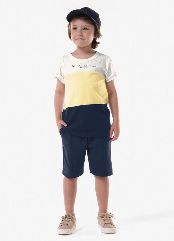 Camiseta Infantil Masculina Meia Malha Azul