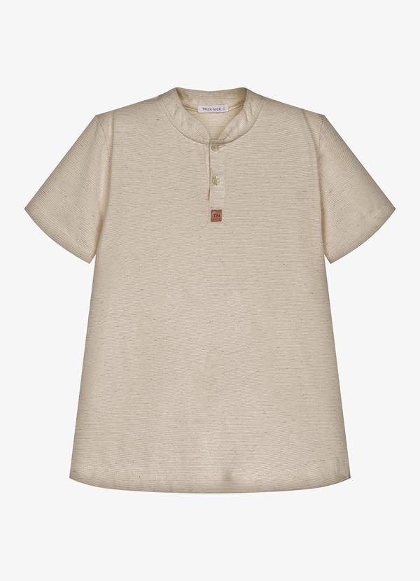 Camiseta Infantil Masculina Meia Malha Marrom