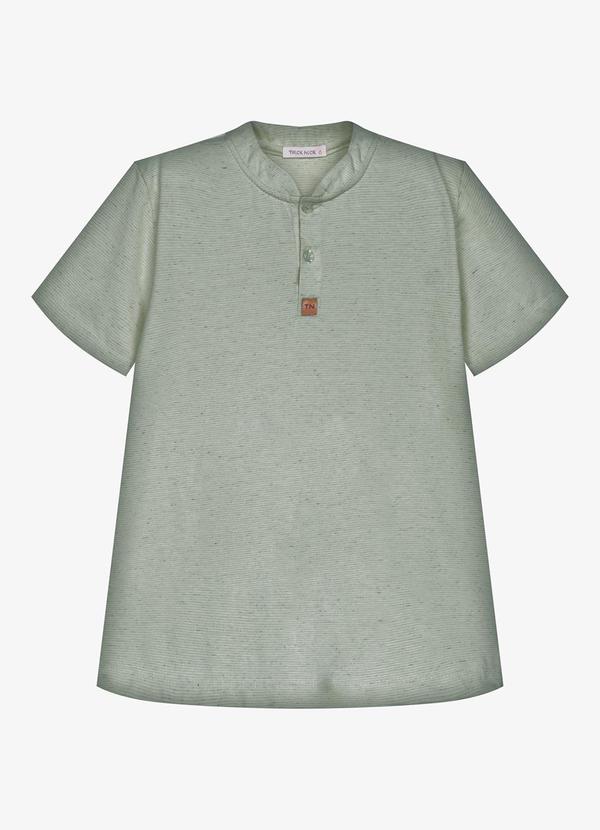 Camiseta Infantil Masculina Meia Malha Verde