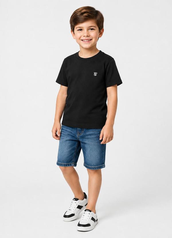 Camiseta Infantil Masculina Preto