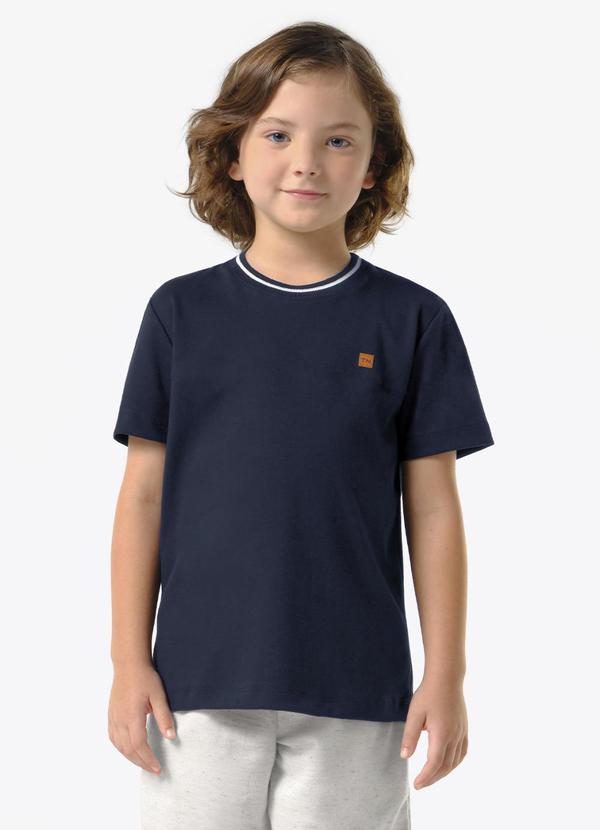 Camiseta Infantil Masculina Suedine Azul