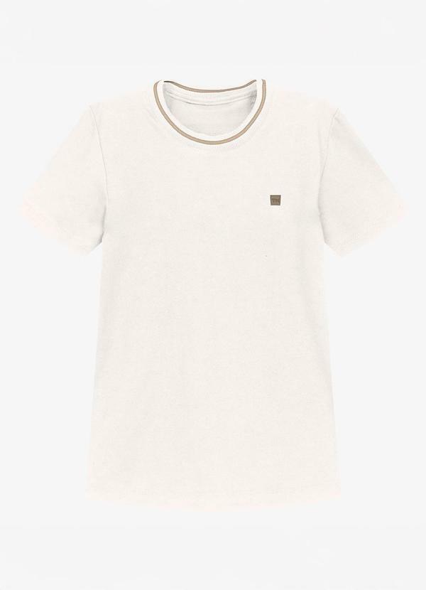Camiseta Infantil Masculina Suedine Bege