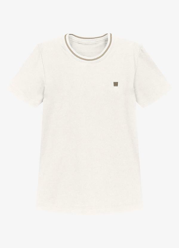 Camiseta Infantil Masculina Suedine Bege
