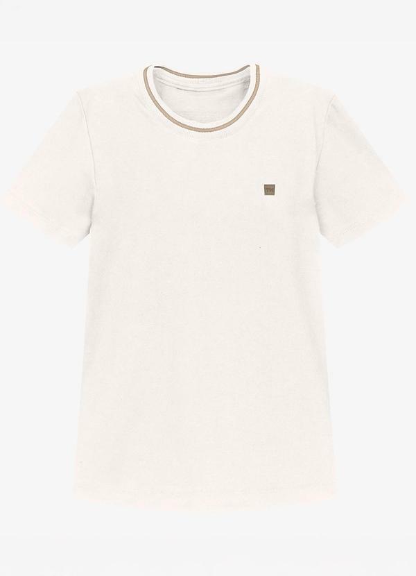 Camiseta Infantil Masculina Suedine Bege
