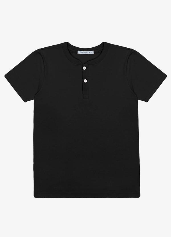 Vista 2 Camiseta Infantil Masculino Cotton Leve Preto Trick Nick Trick Nick